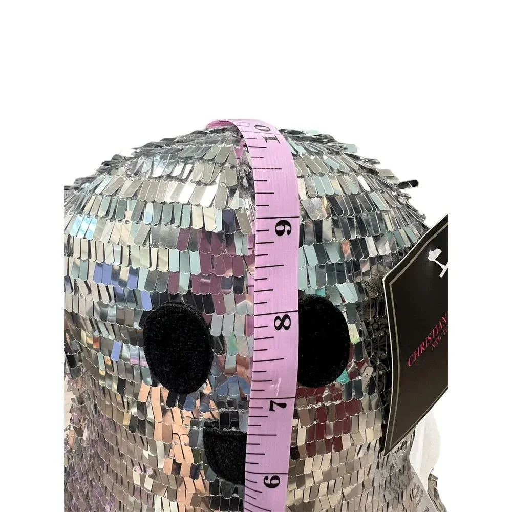Viral Disco Ghost Christian Siriano Halloween Ghost Silver Disco Ball Plush #356